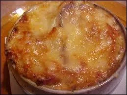 Avec quel lgume fait-on cette soupe passe au four avec des crotons et du gruyre que l'on nomme   gratine  ?