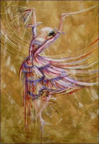 Peintre contemporaine travaillant le thme de la danse :