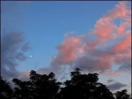 On appelle la lune  premier quart  (ou premier quartier) quand elle est :