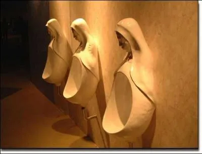 On a un peu de mal  y croire ! Ce sont pourtant des urinoirs, dont on peut penser qu'ils n'ont pas leur place... ?