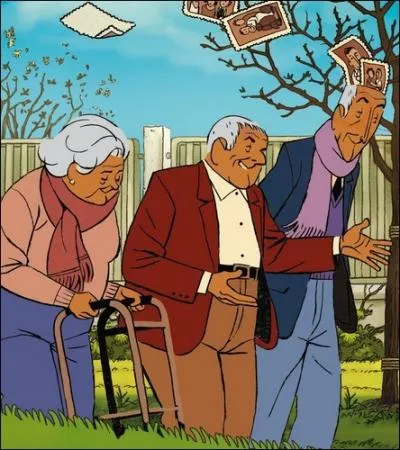 Le film  La Tte en l'air , destin  un public plus adulte, voque un thme plutt dprimant... Lequel ?