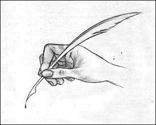 Cette main-l excute des travaux moins prouvants ? Elle crit avec :