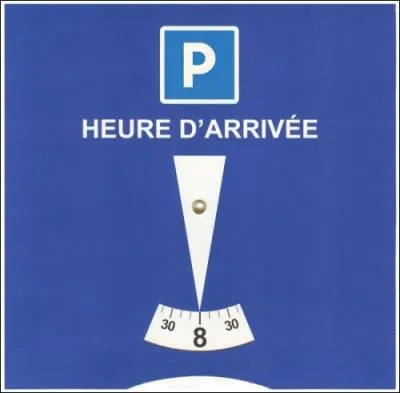 Avec votre disque bleu, vous pouvez vous garer en zone bleue, c'est  dire :