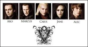 De quel clan font partie Alec, Caus, Aro, Marcus et Jane ?