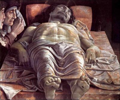 Le Christ mort , 1480 (Pinacothèque de Brera à Milan)