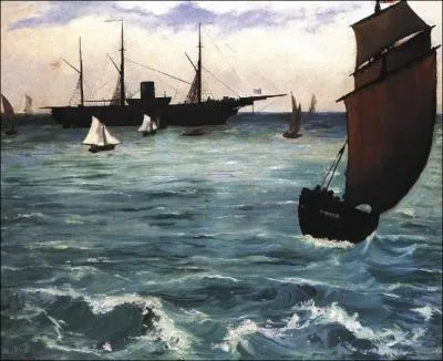 Est-ce Manet qui a peint Le Kearsage  Boulogne ?