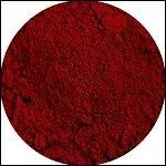 Le rouge carmin est obtenu avec un colorant tir :