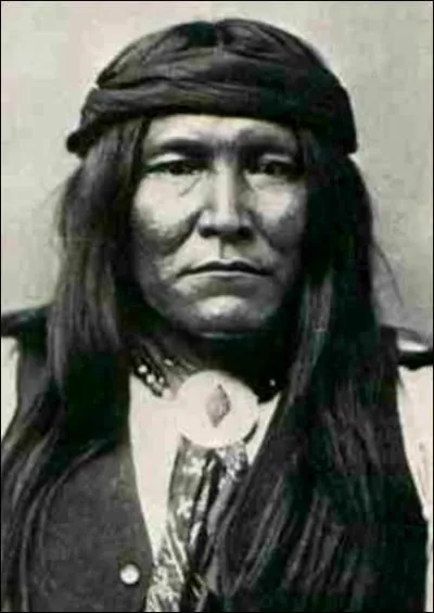 Apache injustement accus du rapt d'un enfant blanc, plusieurs membres de sa famille sont pendus. Aprs des annes de rsistance il est plac dans une rserve indienne o il finira ses jours.