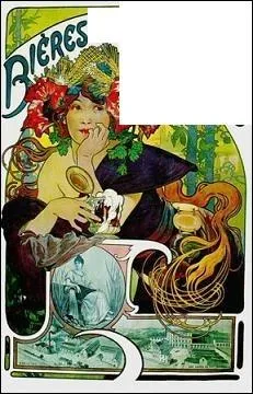 Outre le champagne, Mucha a aussi dessin une belle affiche pour des bires. Lesquelles ?