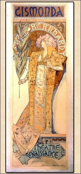 Mucha se rend ensuite  Paris. Il a 27 ans et dessine, sur commande l'affiche de la pice  Gismonda  qui lui vaudra un beau succs. Quelle actrice clbre joue dans cette pice ?