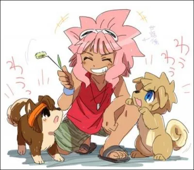 Quels sont les 2 chiots avec Hurley ?