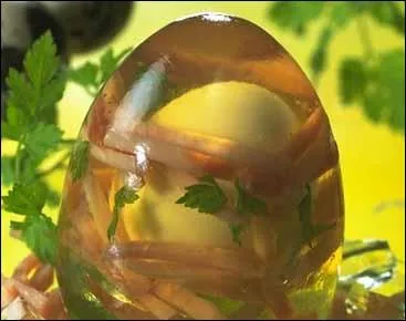 Quelle prparation (ou cuisson) de l'oeuf est celle utilise pour les oeufs en gele ?