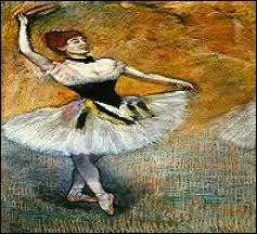 De qui est ce tableau o la danseuse fait des pointes sur son pied droit ?