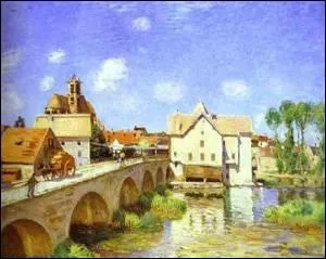 Qui a peint ce tableau ? (Titre : Le pont de Moret)