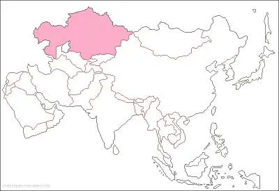 Dans le pays en rose , on y trouve le centre spatial Bakonour, on se trouve donc. .