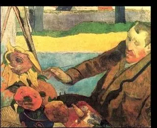 C'est la main de  Van Gogh peignant les tournesols , mais qui ralisa le tableau prsent ci-contre ?