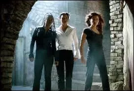 Dans  Scary Movie 2 , quand Cindy, Brenda et Alex descendent les escaliers, de quel film est-ce une parodie ?