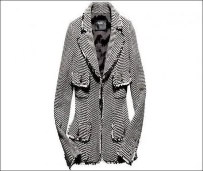 Voil des poches  rabat boutonn sur un vtement en :