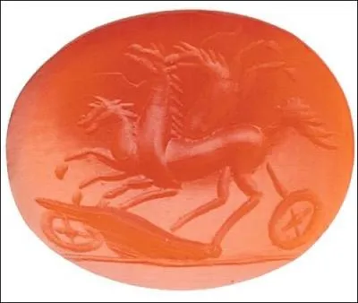 Cette intaille reprsentant un attelage est en :