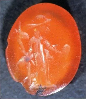 Cette intaille en cornaline reprsente la desse :