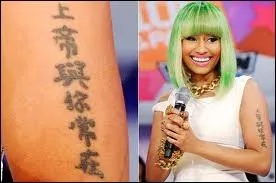 Que veut dire le tatouage de Nicki Minaj ? :