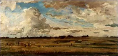 Qui a peint Paysage de moisson avec nuages ?