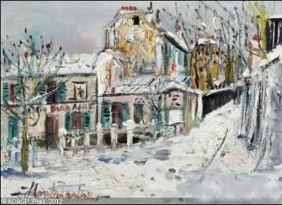 Qui a peint Lapin agile effet de neige ?