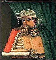 On connat ce peintre maniriste pour les nombreux portraits suggrs par des vgtaux, des animaux mais aussi par des objets astucieusement disposs. Qui a compos  Le bibliothcaire  ?