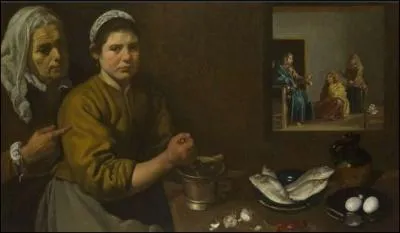 Scne de cuisine chez Marthe et Marie.