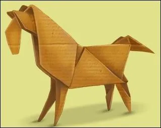 Pourquoi ce cheval est-il en carton ?