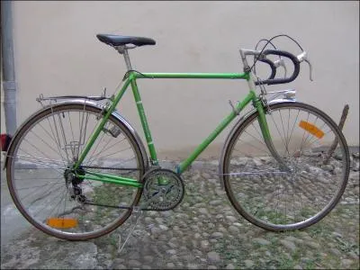 Celui-l, cadeau des coliers il y a quarante ans, roule vite mais, si sa forme est arienne, il porte garde-boue et sacoches ventuelles. Comment s'appelle ce modle ?