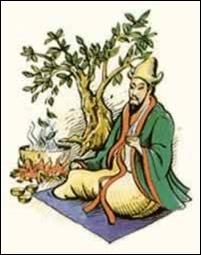 Il y avait des sicles, en Asie, un empereur (... )  l'ombre d'un arbre (... ) sur l'herbe le bol d'eau qu'il venait de faire bouillir.