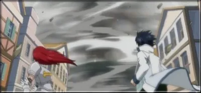 (Épisode 7) 
Comment font les membres de Fairy Tail pour passer à travers le mur de vent créé par le maître d'Eisen Wald ?