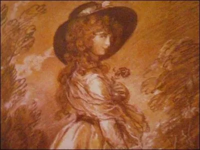 XVIIIe siècle anglais. 
Étude de femme, supposée être pour le tableau ... par ... . Complétez.