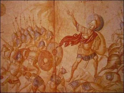 Art médiéval en Europe. 
"Le rouleau de Josué", encre à la plume et lavis, représente un personnage biblique peint dans un "volumen". Qu'est-ce que le "volumen" ?