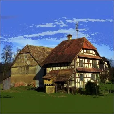 La maisons alsacienne est constitue d'une ossature en bois et d'un hourdage en torchis ou moellons, appele plus couramment ...