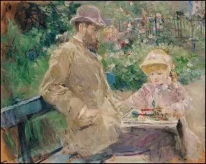 Qui a peint Eugne Manet et sa fille  Bougival ?