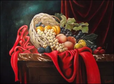 "Nature morte au rideau rouge". Que voit-on ?