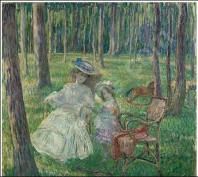 Mre et enfant dans le parc.