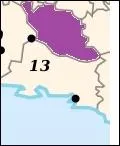 Quel est le numro du dpartement en violet ?