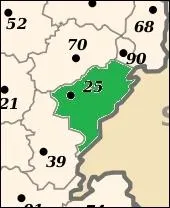 Quel est le nom du dpartement en vert ?