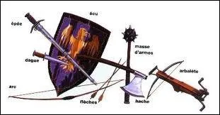 Et enfin, laquelle de ces armes n'existait pas au Moyen-ge ?