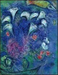 Les arums blancs dans la barque.