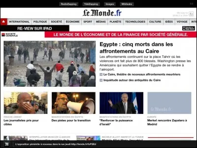 La première édition du Monde en ligne, sur Internet date du :