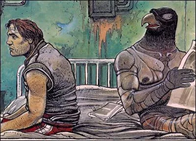 Qui pouvez-vous voir assis  ct de Alcide Nikopol ?