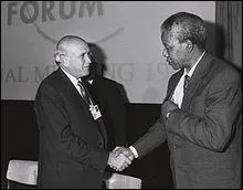 Le 17 juin : le prsident de l'Afrique du Sud met un point final  l'Apartheid. Qui est ce prsident ?