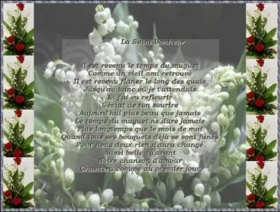 Qui a chant : Il est revenu, le temps du muguet / Comme un vieil ami retrouv / Il est revenu flner le long des quais ?