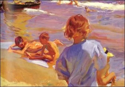Enfants sur la plage.