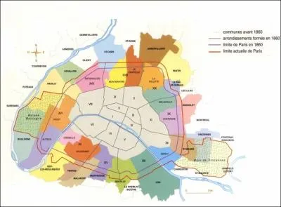 Le 1er janvier 1860, la ville de Paris est dcoupe en ______ arrondissements.