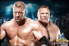 Carrire de Triple H en jeu, Triple H (avec Shawn Michaels) VS Brock Lesnar (avec Paul Heyman), qui gagne ?